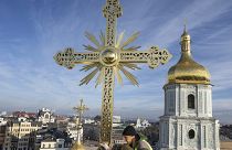 Una de las cruces de la catedral de Kiev.