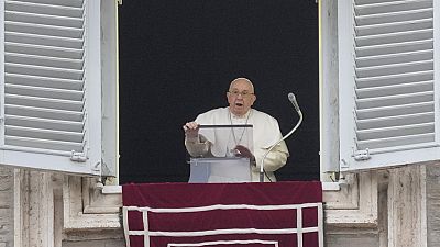 Papa Francesco durante l'Angelus del 24 dicembre 2023