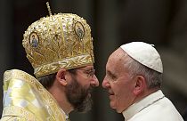 Papa Francis ve Ukrayna Rum Katolik Kilisesi Başpiskoposu Sviatoslav Shevchuk, 2013