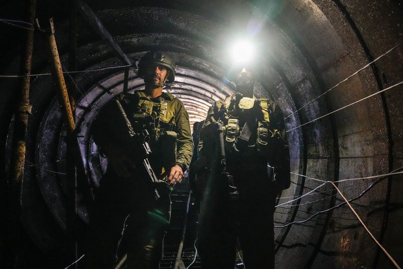 سربازان اسرائیلی در شبکه تونل‌های حماس