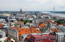 Riga belvárorsának látképe