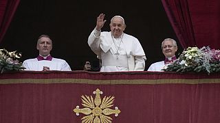 Papa Francesco durante la benedizione Urbi et Orbi di Natale