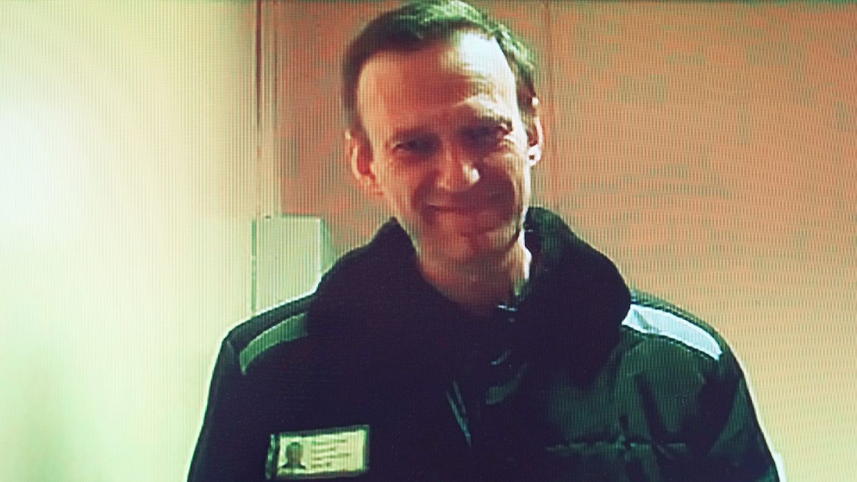 L'opposant russe Alexeï Navalny dans une salle d'audience du tribunal Basmanny à Moscou, en Russie, le mercredi 26 avril 2023.