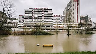 Imagen de un parque inundado en Alemania