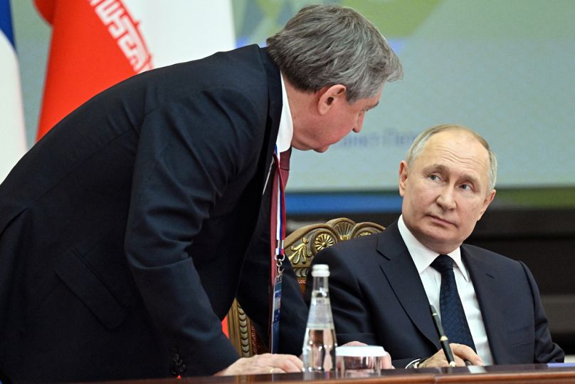 Ο πρόεδρος της Ρωσίας Βλαντίμιρ Πούτιν στην συνεδρίαση της EEU