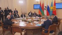 Imagen de los líderes de las naciones que componen la Unión Económica Euroasiática, en el encuentro que han mantenido en San Petersburgo.