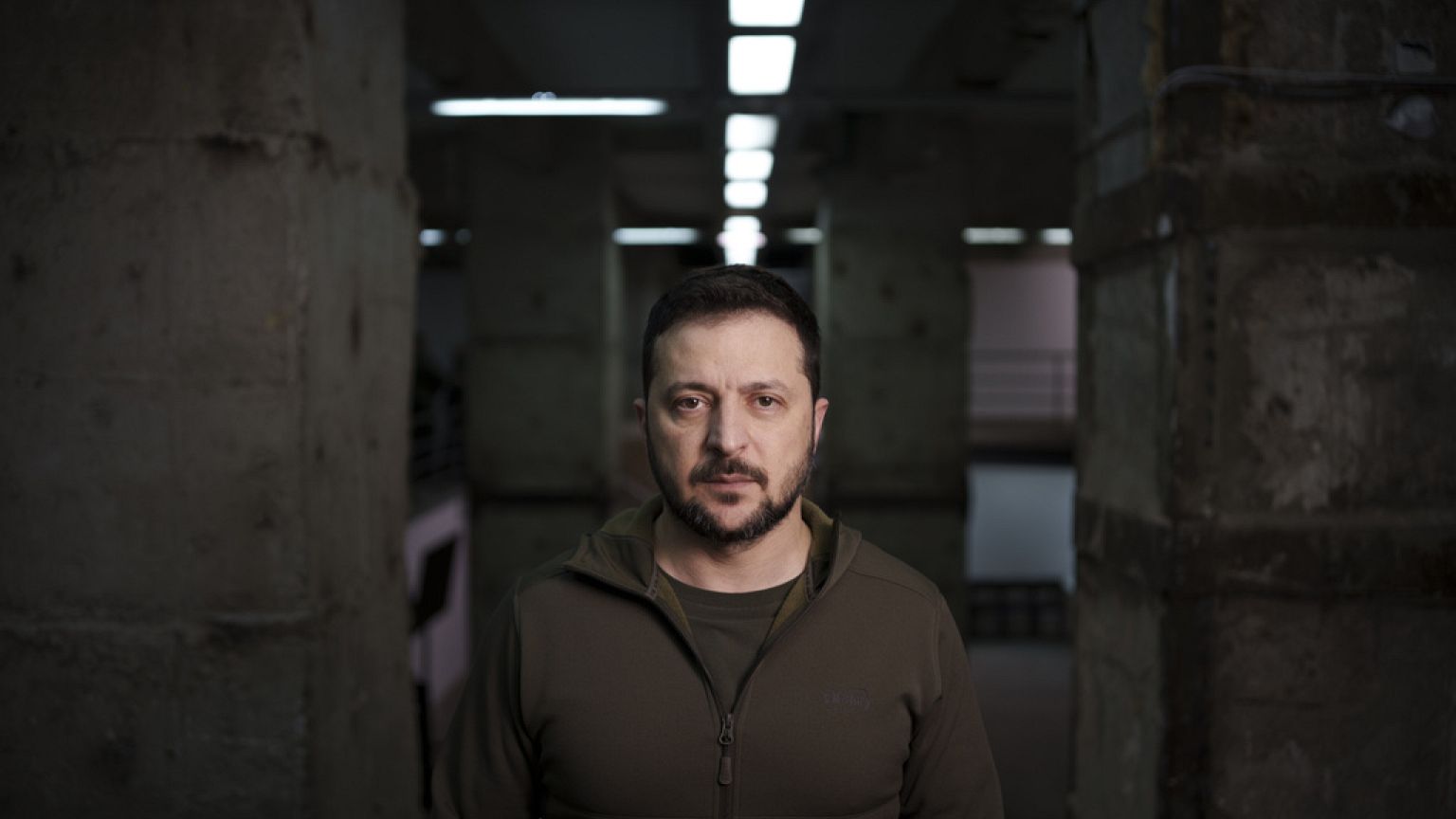 krainian President Volodymyr Zelenskyy poses for a photo after his interview with The Associated Press in Kharkiv, Ukraine, Thursday, Nov. 30, 2023. 