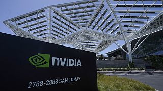 A Nvidia office building is shown in Santa Clara, Calif., Wednesday, May 31, 2023. 
