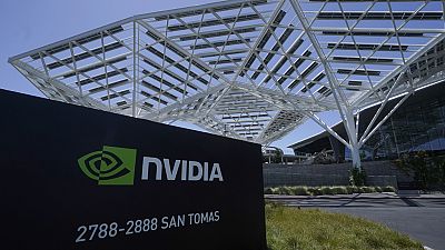 A Nvidia office building is shown in Santa Clara, Calif., Wednesday, May 31, 2023. 