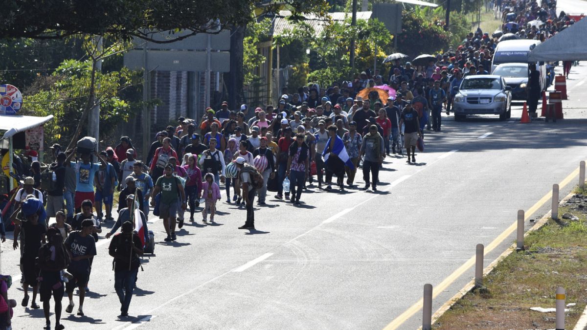 Migranten in Mexiko machen sich auf den Weg in Richtung Norden. 