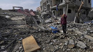 İsrail'in saldırısı sonrası Gazze Şeridi'nin merkezindeki Maghazi mülteci kampı, 25 Aralık 2023