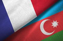پرچم جمهوری آذربایجان و فرانسه