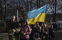 Beisetzung eines Soldaten in Verkhovyna in der Ukraine, 26. 12. 2023 