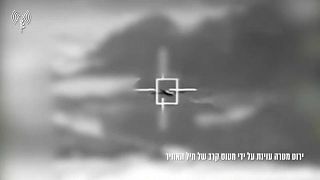 الصورة من مقطع فيديو نشره الجيش الإسرائيلي 