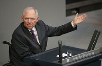 Minister Wolfgang Schaeuble speaks during debates prior to a vote over the third EU financial aid package to Greece in the German parliament in 2015