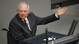  Minister Wolfgang Schaeuble speaks during debates prior to a vote over the third EU financial aid package to Greece in the German parliament in 2015