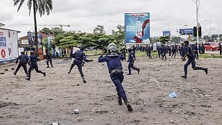 DR Congo police fire tear gas at banned election protest