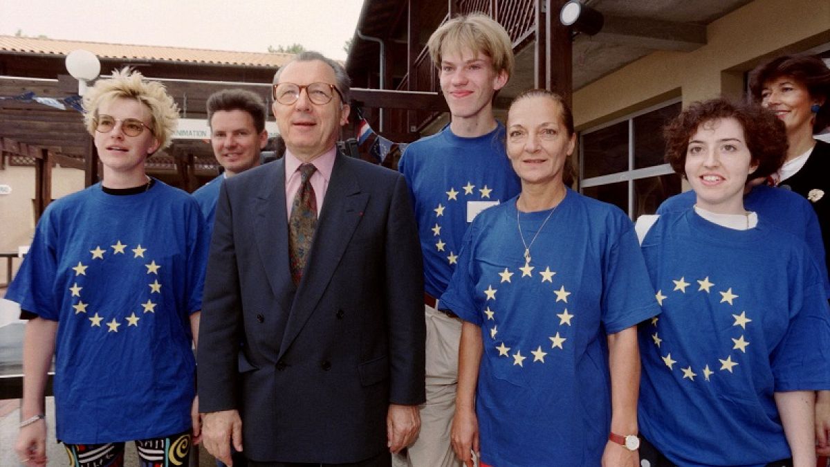 Foto de archivo de Jacques Delors en Francia en 1992