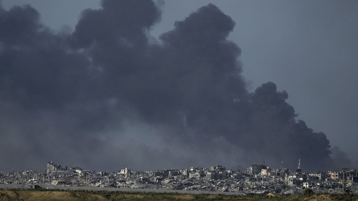 Füst Gáza északi része fölött