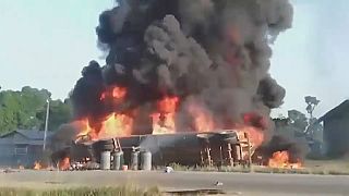 انفجار شاحنة صهريج في ليبيريا 