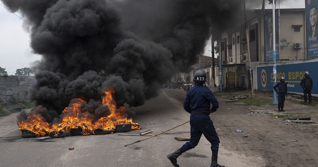 Opposition protesters clash with police in Kinshasa after partial results released