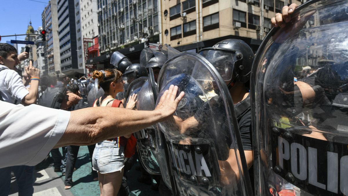 demonstráció Argentínában