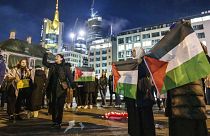 Palesztinpárti tüntetés október végén, Frankfurtban