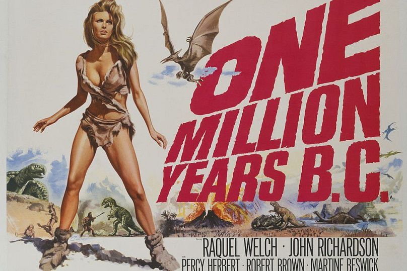 Raquel Welsh on the poster of 'One Million Years B.C.'