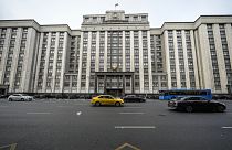 Az orosz alsóház, az állami Duma épülete Moszkvában