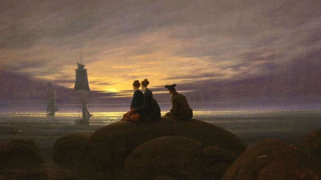 Moonrise Over the Sea by Caspar David Friedrich (1822)