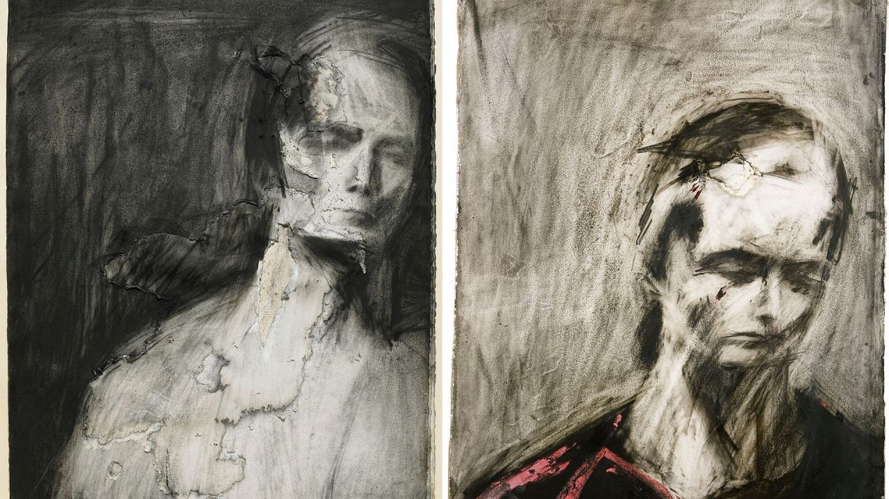 Charcoal portraits by Frank Auerbach