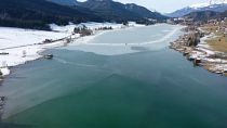 pista sul lago di Weissensee