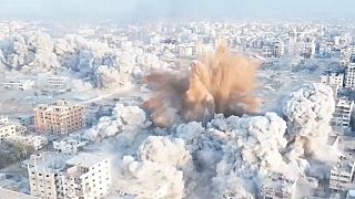 صورة من فيديو أسوشيتدبرس للأنفاق التي دمرتها إسرائيل في غزة