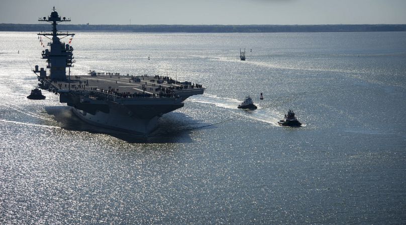 Doğu Akdeniz'e yönlendirilen ABD Donanması'na ait USS Gerald R. Ford savaş gemisi grubu