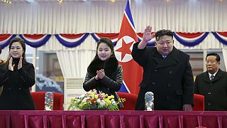 Il leader nordcoreano Kim Jong-un durante le celebrazioni del nuovo anno a Pyongyang