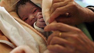 طفل فلسطيني حديث الولادة 