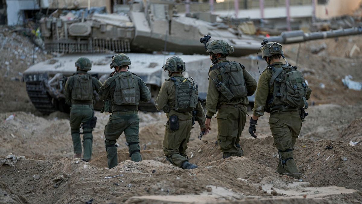سربازان ارتش اسرائیل در غزه به تاریخ هشتم نوامبر ۲۰۲۳