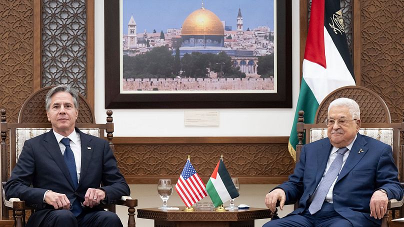دیدار محمود عباسِ رئیس تشکیلات خودگردان فلسطینی با آنتونی بلینکن، وزیر امورخارجه آمریکا در تاریخ ۳۰ نوامبر ۲۰۲۳