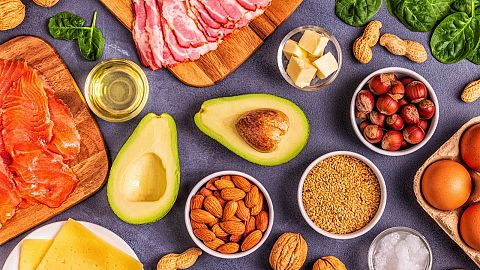 This photo shows low carb foods.