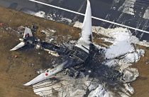 هواپیمای آتش گرفته ژاپنی