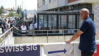 Kosovars apply for a Schengen visa in Kosovo's capital Pristina in 2022