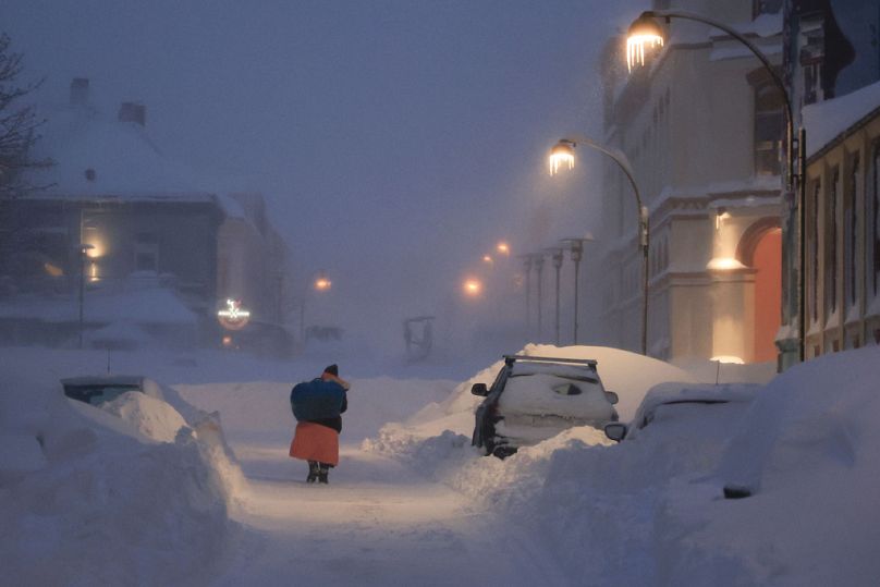 Auch im norwegischen Kristiansand tobte am Mittwoch ein Schneesturm.