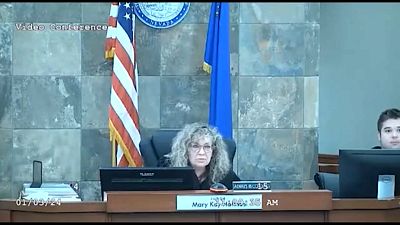 Richterin Mary Kay Holthus saß hinter ihrer Richterbank, als sie von Redden angegriffen wurde.