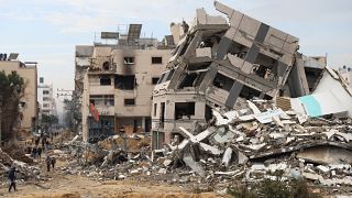 بيوت مهدمة إثر قتال وقصف إسرائيلي في مدينة غزة