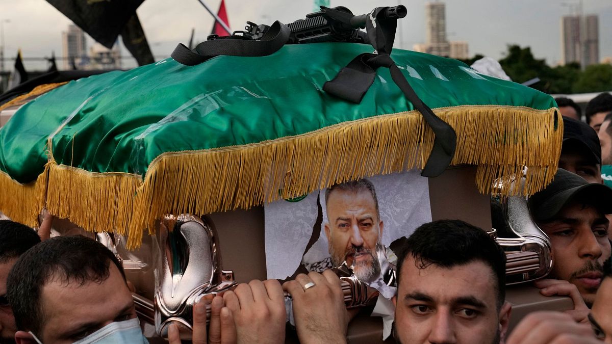 مراسم تشییع جنازه صالح العاروری