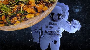 This salad made up of soybeans, poppy seeds, barley, kale, peanuts, sweet potato and sunflower seeds could be the optimal meal for men on long-term space missions.
