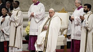 البابا فرنسيس خلال قداس عيد الغطاس