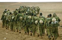 İsrail ordusuna katılan yedek askerlerin eğitim yürüyüşü | Arşiv
