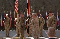مراسم نقل القيادة في قاعدة أمريكية في العراق - أرشيف