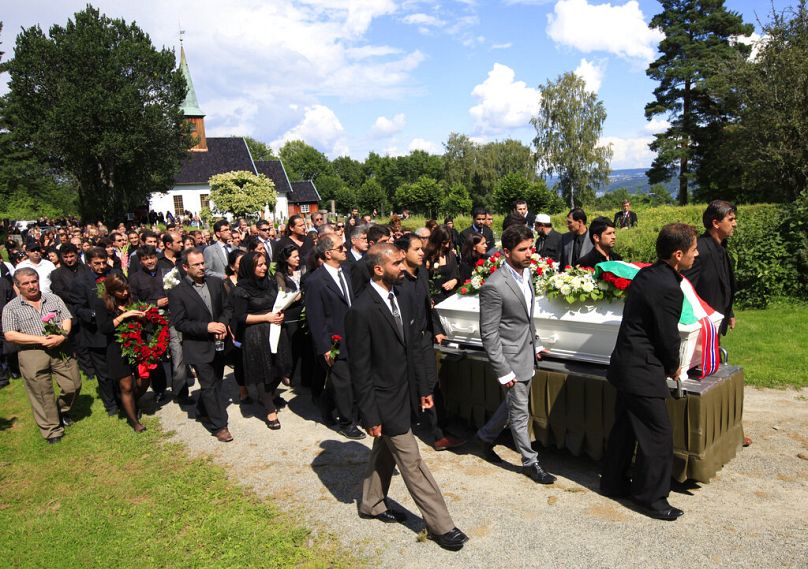 Utoya saldırısı kurbanlarından 18 yaşındaki Bano Abobakar Rashid'in cenaze töreni, 2011